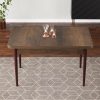 Tulca Serisi 71x110 Barok Desen Mdf Masa Sabit Yemek Masası, Mutfak Masası