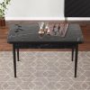 Tulca Serisi 71x110 Siyah Mermer Desen Mdf Masa Sabit Yemek Masası, Mutfak Masası
